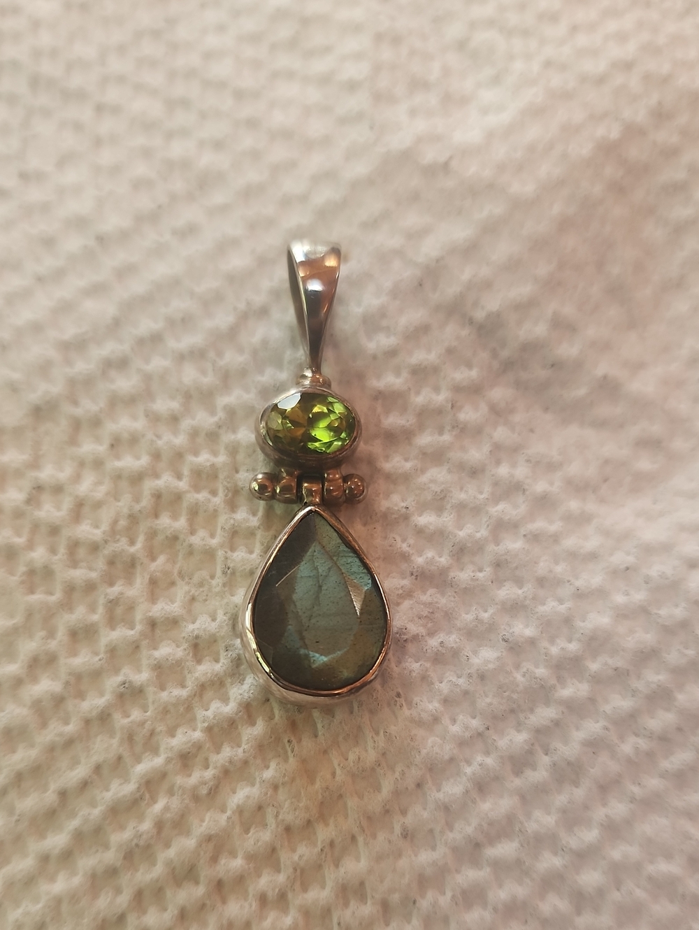 Labradorite Pendant With Matching Earrings 925